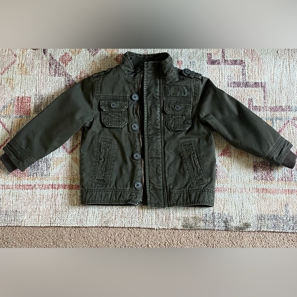 L.O.G.G boy size 2-3 yrs Military Style zipper & Button closure w/Pockets Jacket - Picture 2 of 15